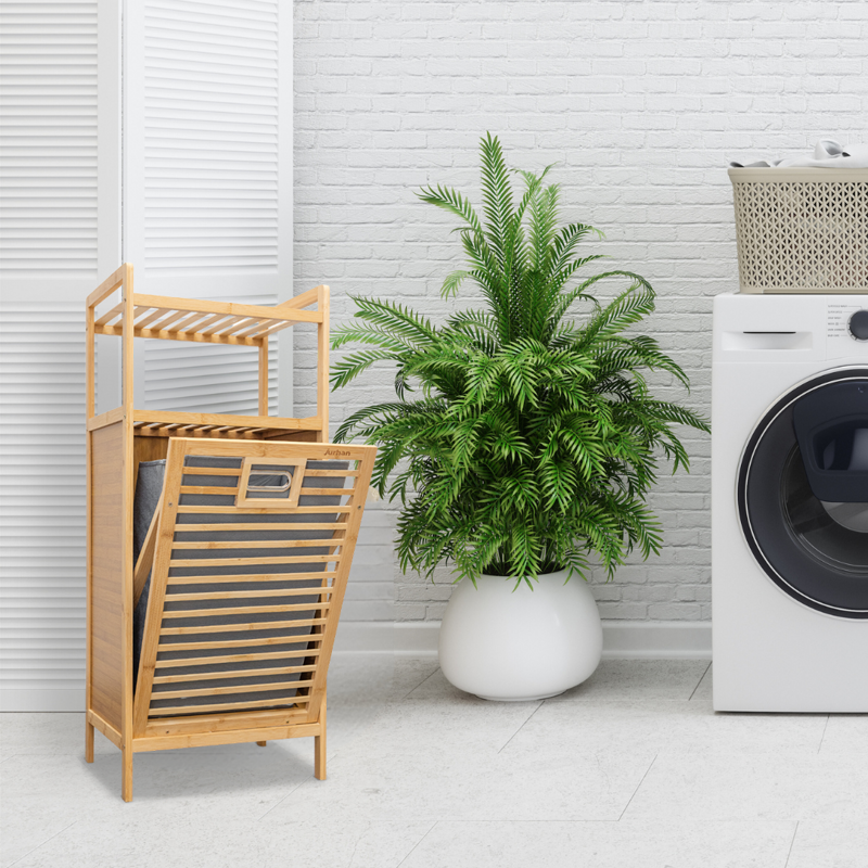 Wäschekorb aus Bambus