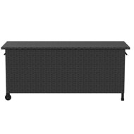 Polyrattan-Aufbewahrungsbox RICCO, 122x56x61 cm, schwarz