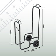 Holztransportwagen AUREL, 56x45x105 cm, schwarz