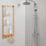 Hängeregal für das Badezimmer BAMBOO, 3 Regalböden, braun