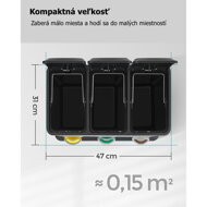 Mülltrennsystem SORT 24 l , Stahl