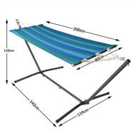 Hängematte RELAX mit Metallgestell, 200x80x110 cm, blau